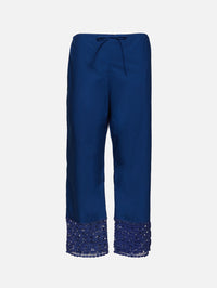 Heirloom Poplin Trouser,CALLE DEL MAR,NAVY,Image 1