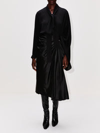 Scarf Blouse,BALENCIAGA,BLACK,Image 2