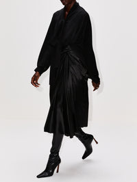 Draped Skirt,BALENCIAGA,BLACK,Image 3