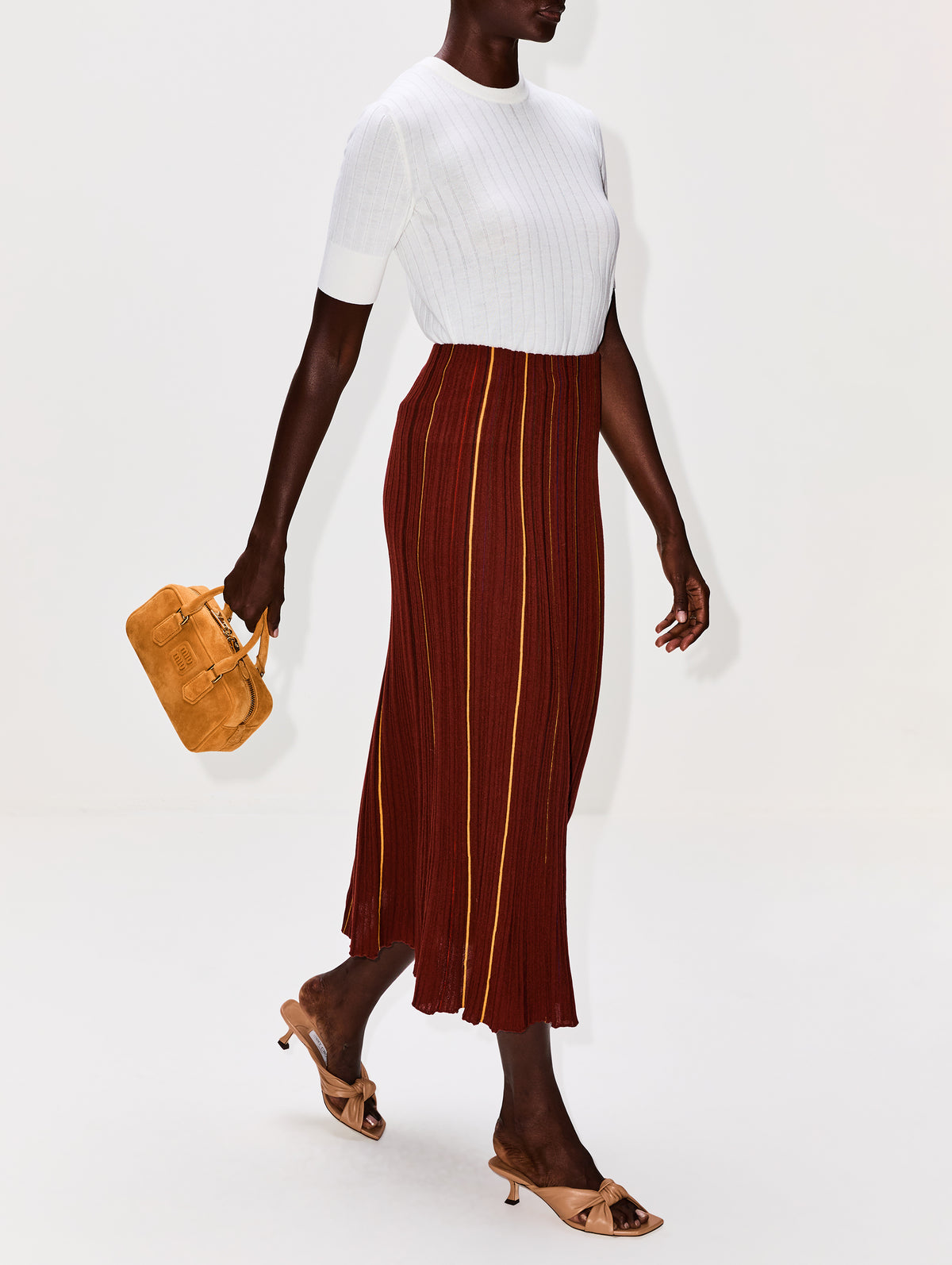Celeano Skirt,GABRIELA HEARST,BURNT SIENNA,Image 3
