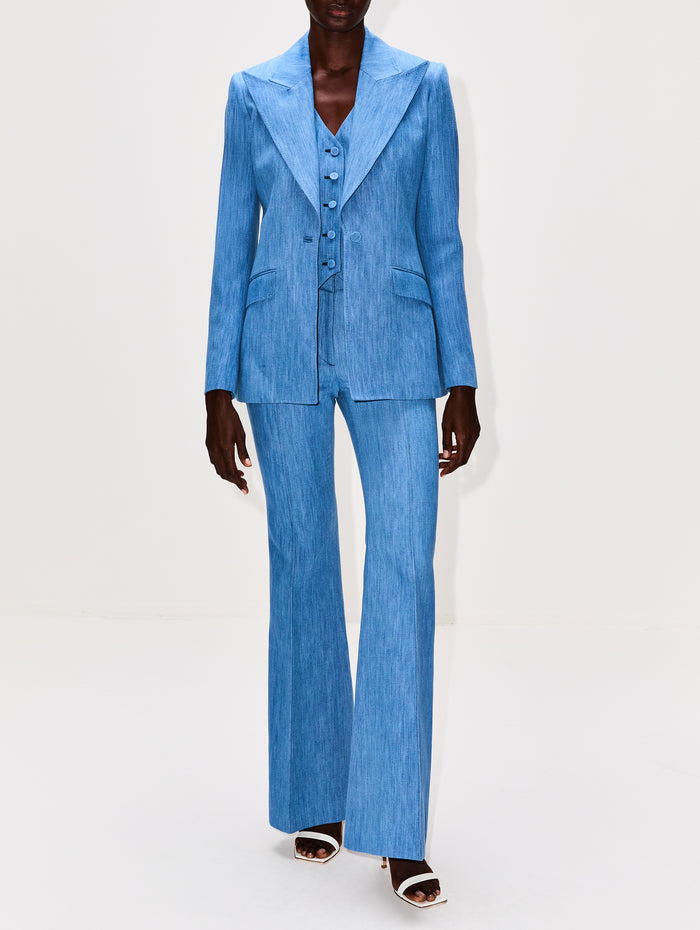 Leiva Blazer,GABRIELA HEARST,MEDIUM BLUE,Image 1