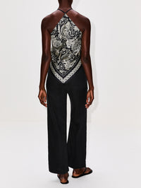 Audrey Camisole,NILI LOTAN,BLACK/IVORY,Image 3