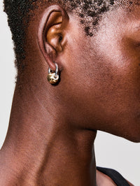 Earring Piercing Diamonds Hoop,RAINBOW K JEWELRY,WHITE GOLD/YELLOW GOLD,Image 2