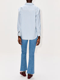 Blake Oversized Shirt,BIRDS OF PARADIS BY TROVATA,BLUE OXFORD STRIPE,Image 3