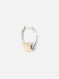 Mini Earring Piercing Double Gold,RAINBOW K JEWELRY,WHITE GOLD/YELLOW GOLD,Image 3