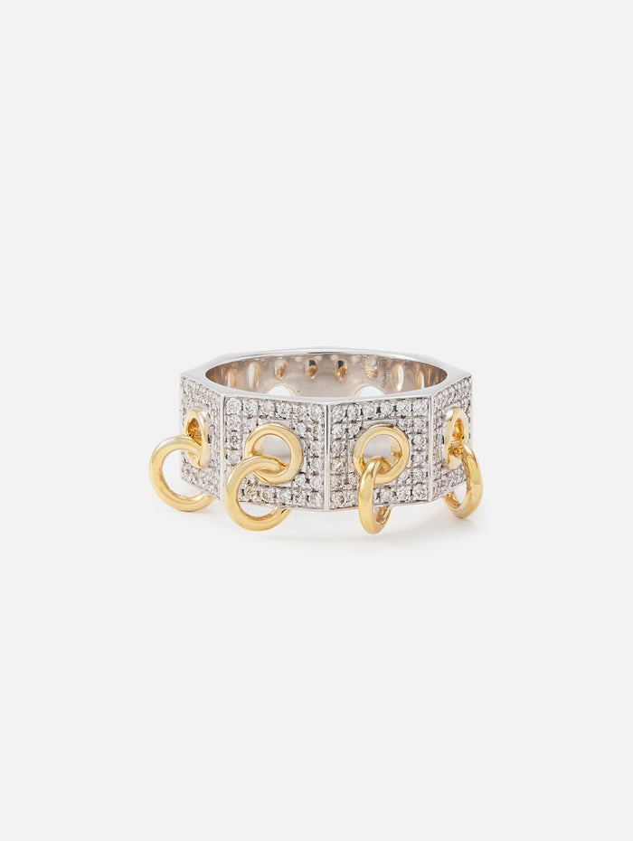 Eyet Ring Full Diamonds,RAINBOW K JEWELRY,WHITE GOLD/YELLOW GOLD,Image 1