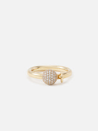 Ring Piercing Diamonds Ball,RAINBOW K JEWELRY,YELLOW GOLD,Image 1
