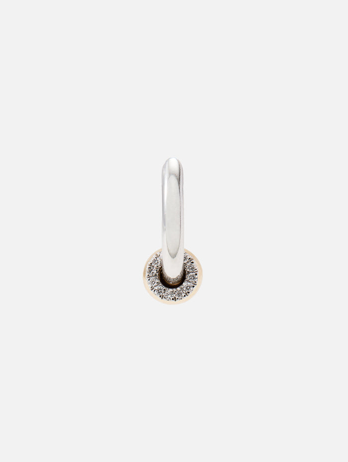 Mini Earring Piercing Double Gold,RAINBOW K JEWELRY,WHITE GOLD/YELLOW GOLD,Image 1