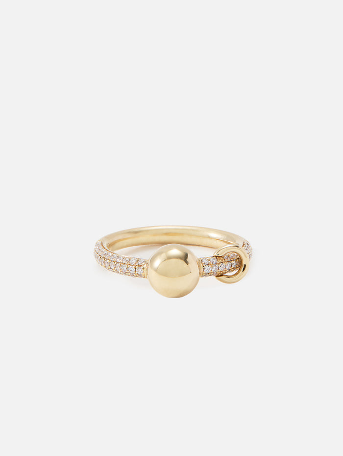 Ring Piercing Diamonds Hoop,RAINBOW K JEWELRY,YELLOW GOLD,Image 1
