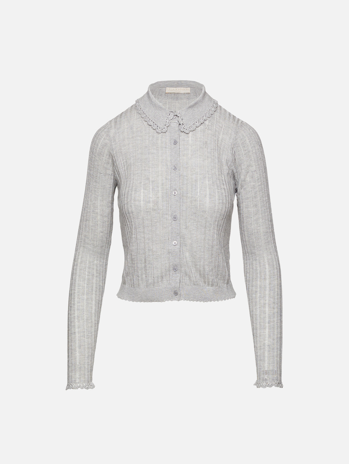 Lottie Knit Cardigan,ULLA JOHNSON,SLATE,Image 1