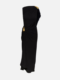 Drop Detail Dress,BOTTEGA VENETA,BLACK,Image 1