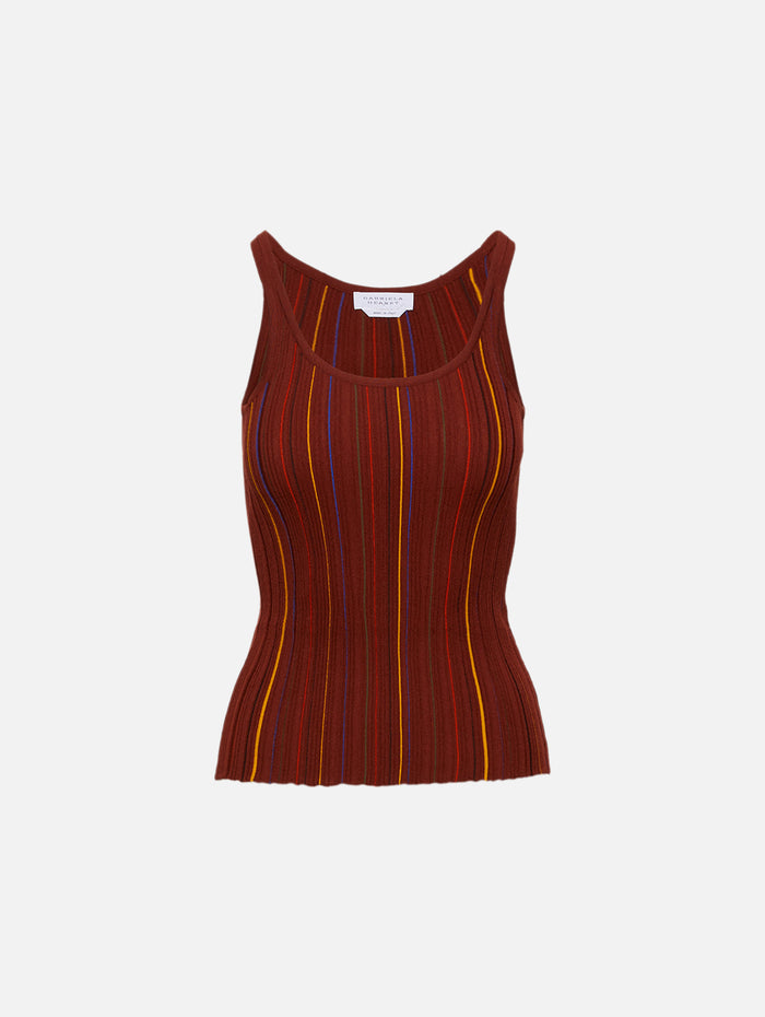 Yara Tank,GABRIELA HEARST,BURNT SIENNA,Image 1