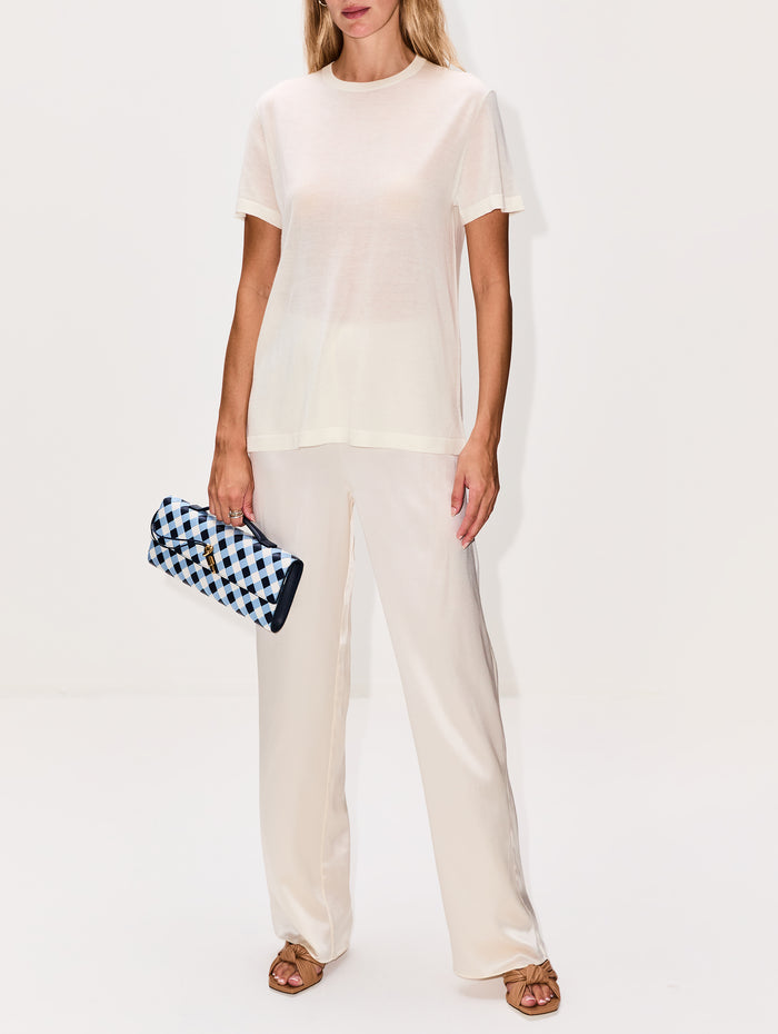 Cashmere Tee,CO,IVORY,Image 1