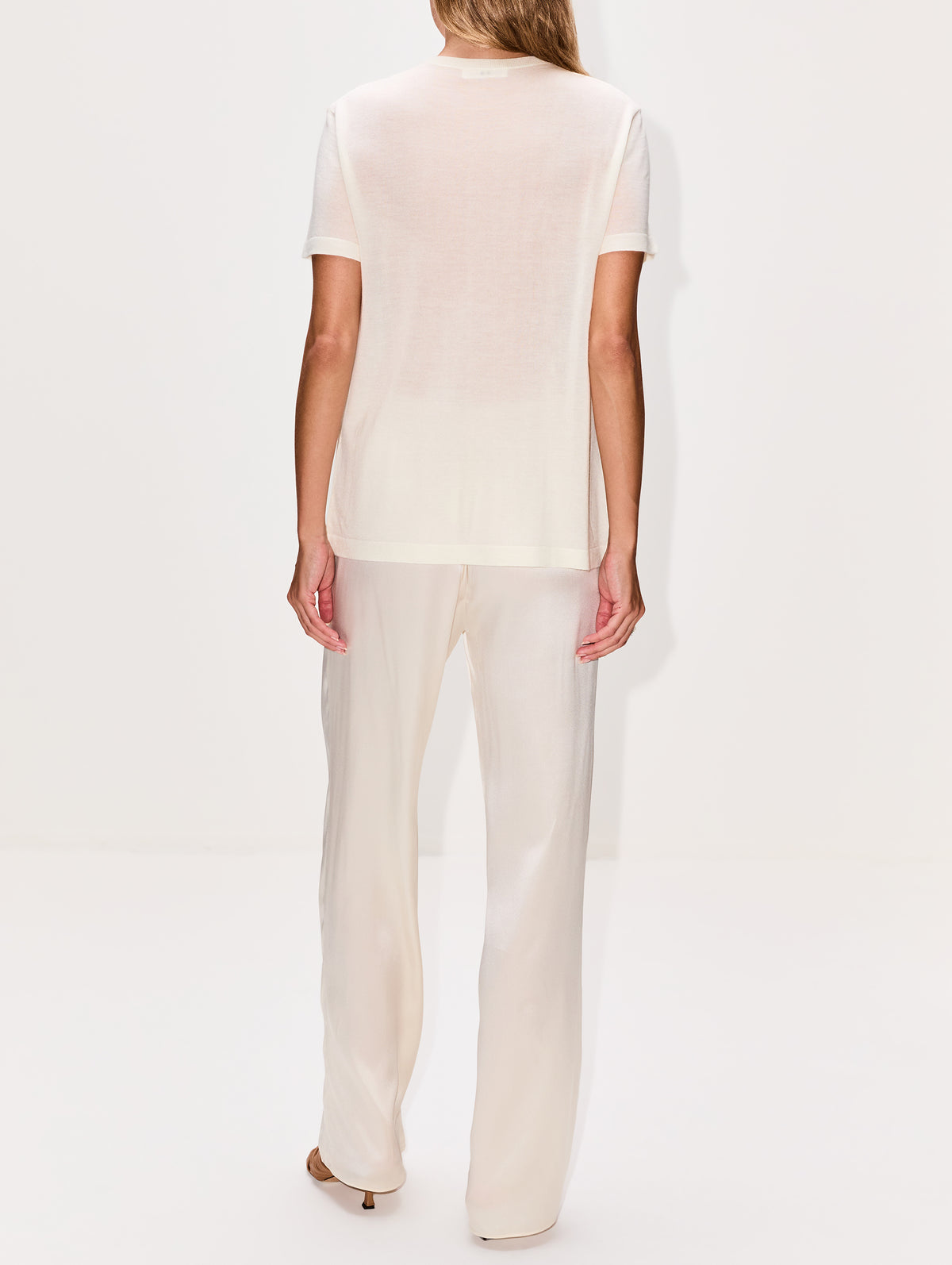 Cashmere Tee,CO,IVORY,Image 3