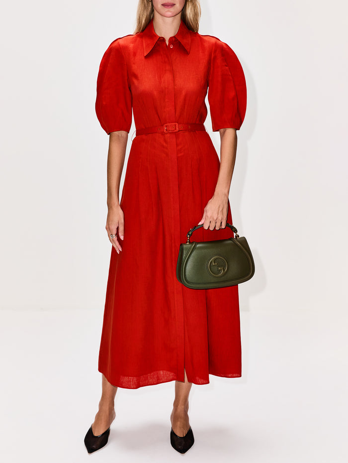 Maude Dress,GABRIELA HEARST,ANTELOPE ORANGE,Image 1