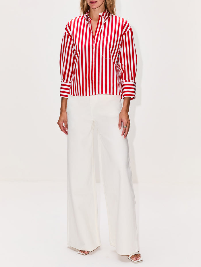 J.D. Shirt,TWP,RED/WHITE,Image 1