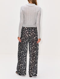 Lottie Knit Cardigan,ULLA JOHNSON,SLATE,Image 3