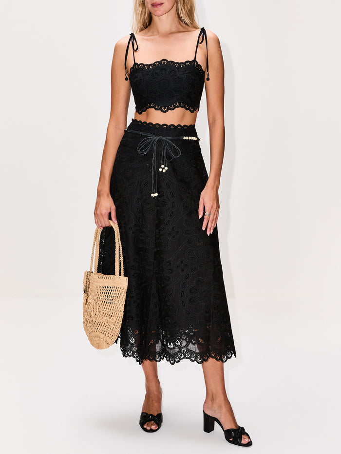 Rhiannon Embroidered Bodice,ZIMMERMANN,BLACK,Image 1