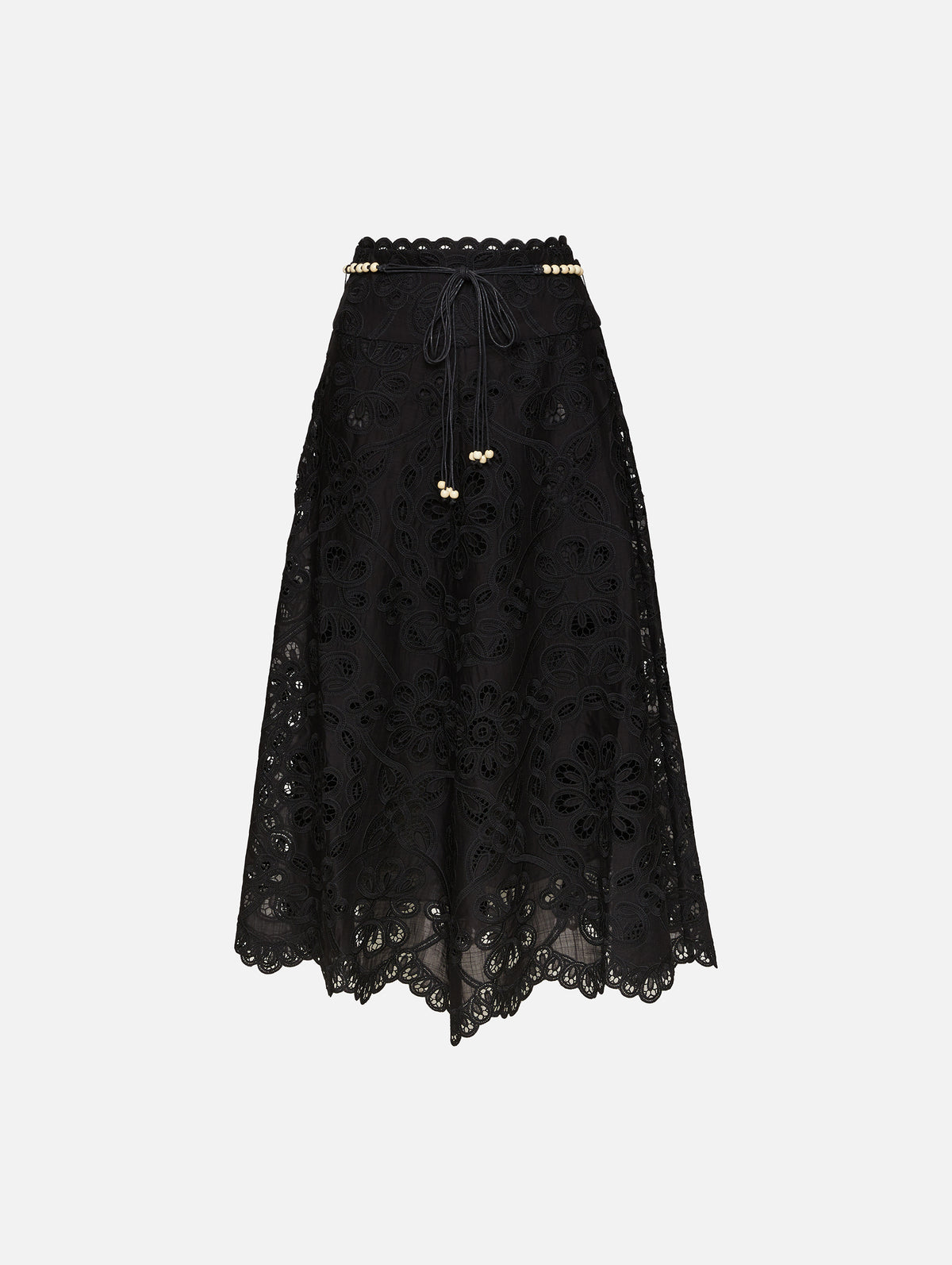 Rhiannon Embroidered Skirt,ZIMMERMANN,BLACK,Image 1