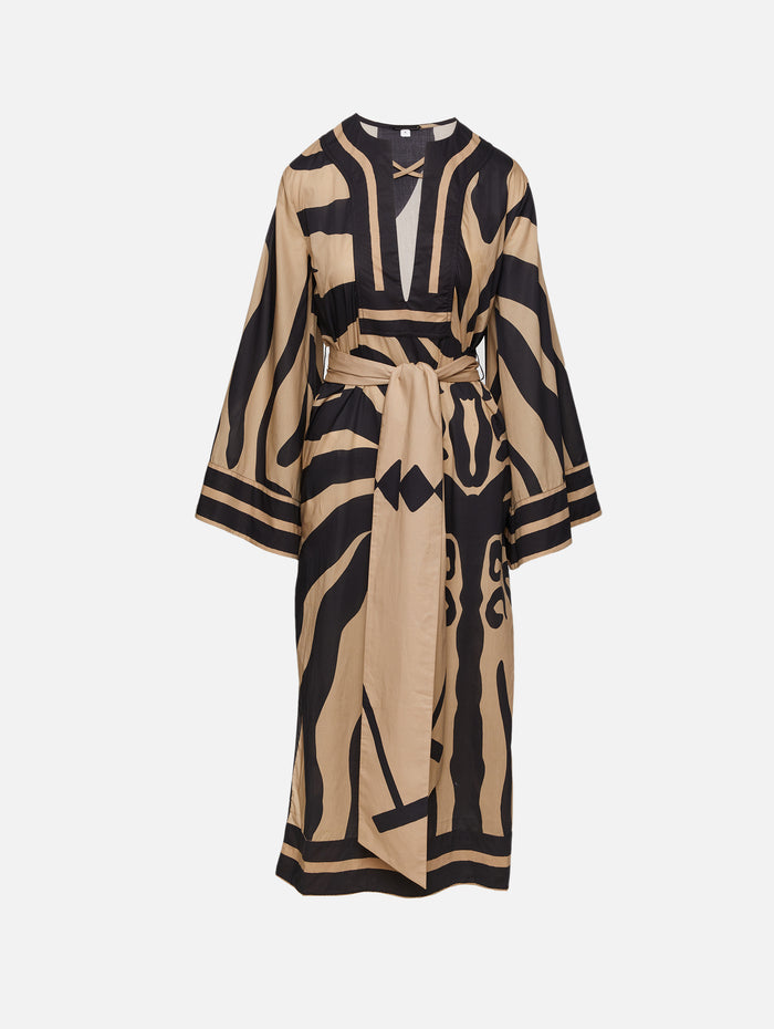 Cruiser Tunic Dress,JOHANNA ORTIZ,SAND/BLACK,Image 1