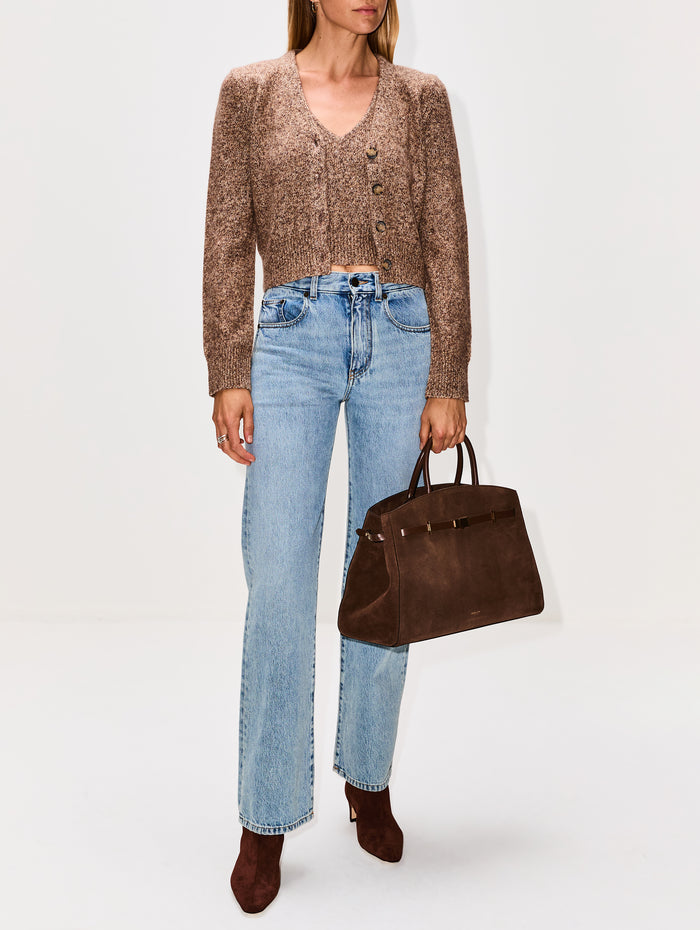 Sloane Cardigan,BRANDON MAXWELL,MARLED BROWN,Image 1