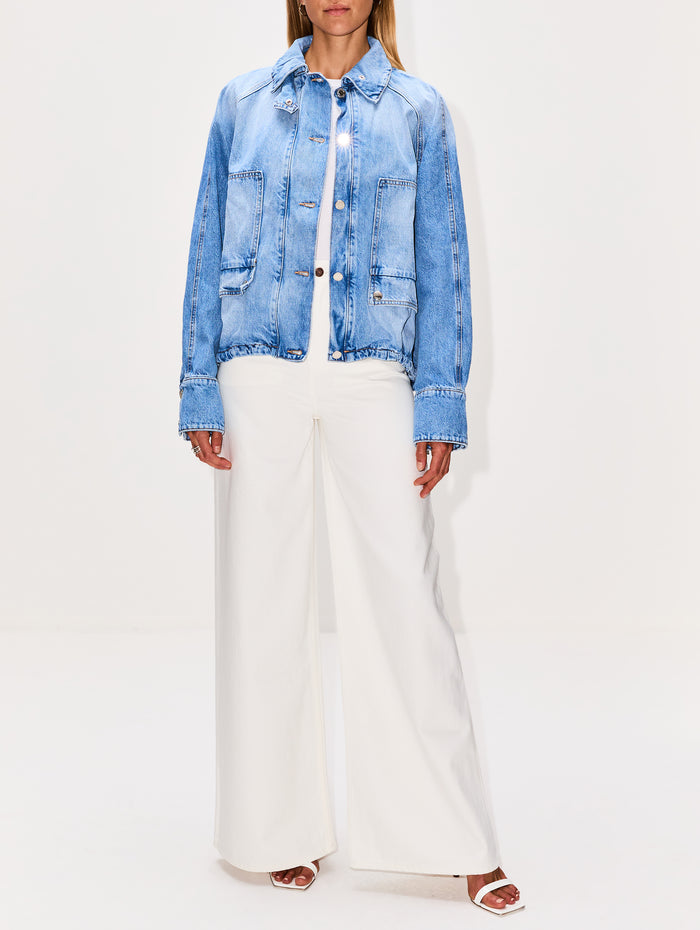 Harper Balloon Jacket,BRANDON MAXWELL,MEDIUM VINTAGE WASH,Image 1