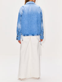 Harper Balloon Jacket,BRANDON MAXWELL,MEDIUM VINTAGE WASH,Image 3