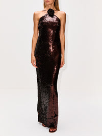 Maxi Dress,MAGDA BUTRYM,BROWN,Image 2