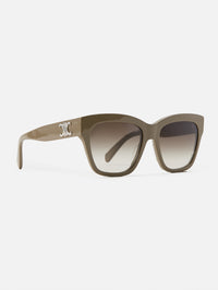Triomphe 09 Sunglasses,CELINE EYEWEAR,SHINY KHAKI,Image 6