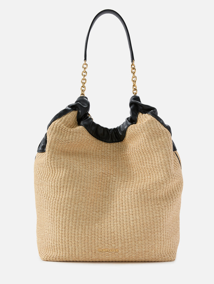 Miami Bag,DEMELLIER,WARM RAFFIA/BLACK,Image 1