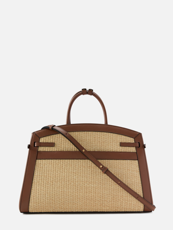 Hudson Top Handle Bag,DEMELLIER,WARM RAFFIA/TAN,Image 1
