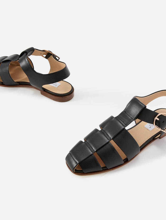 Lynn Sandal,GABRIELA HEARST,BLACK,Image 1