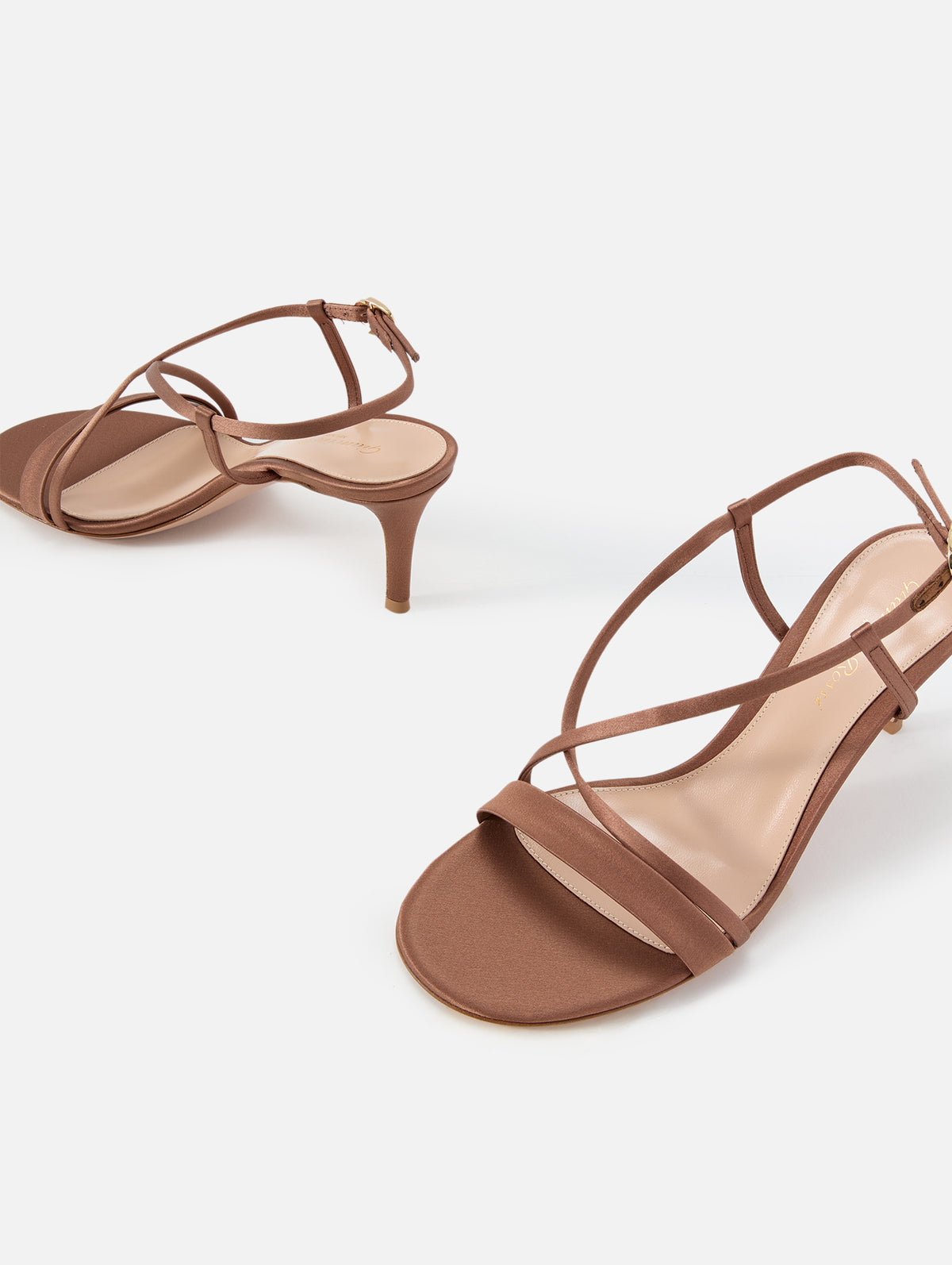 Crepe Satin Sandal,GIANVITO ROSSI,TEXAS,Image 2