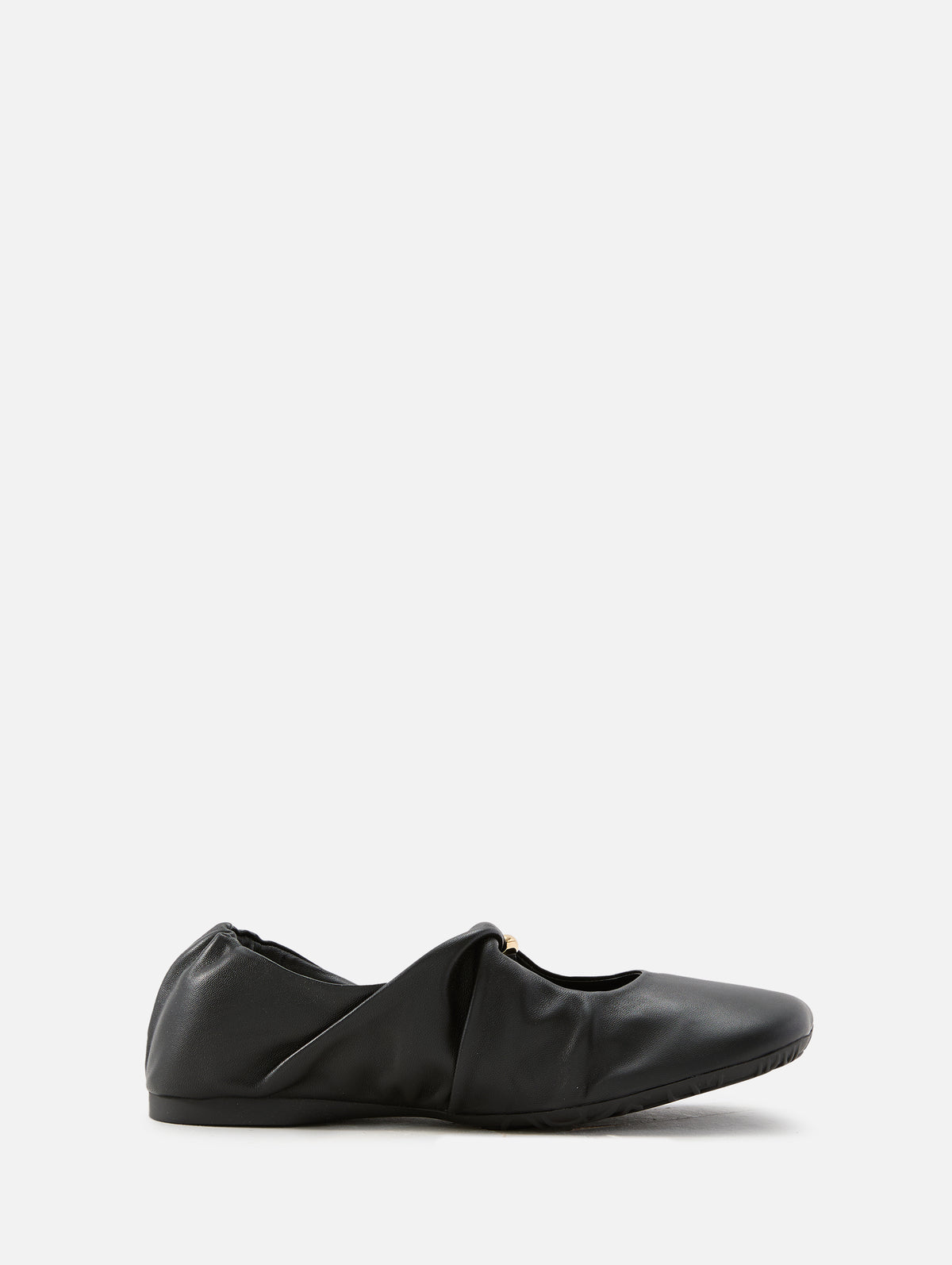Pebble Ballerina Flat,LOEWE,BLACK,Image 1