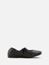 Pebble Ballerina Flat,LOEWE,BLACK,Image 1