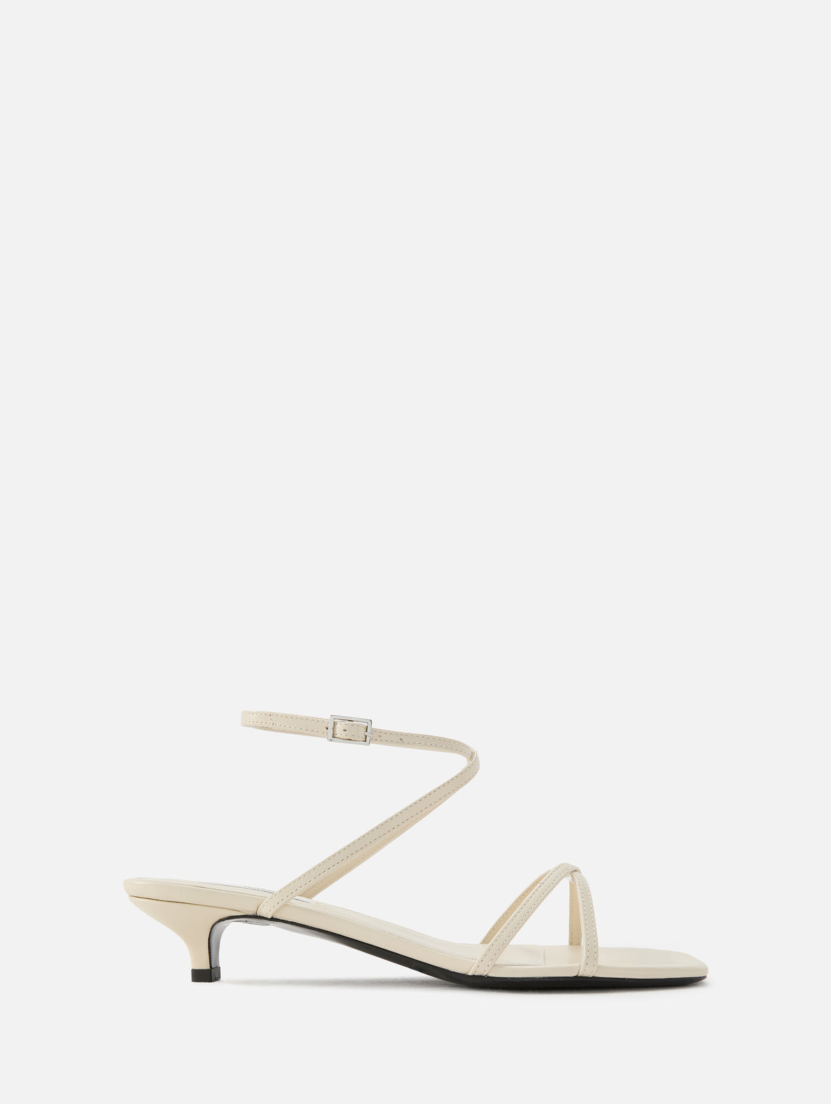 Leather Crossover Sandal,TOTÉME,WHITE,Image 1
