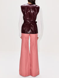 Ruffle V Neck Blouse,CHLOÉ,ICONIC MILK,Image 3