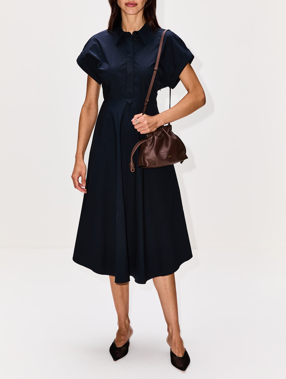 Poplin Power Dress,DOROTHEE SCHUMACHER,MIDNIGHT,Image 2