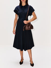 Poplin Power Dress,DOROTHEE SCHUMACHER,MIDNIGHT,Image 2