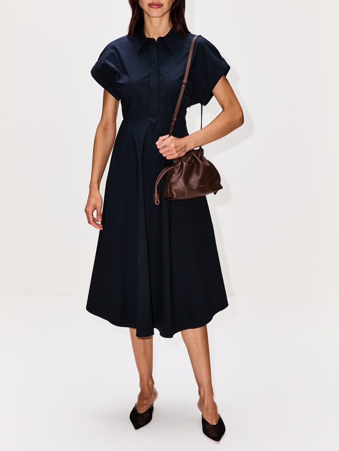 Poplin Power Dress,DOROTHEE SCHUMACHER,MIDNIGHT,Image 1
