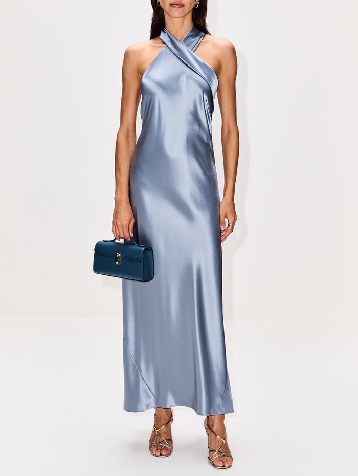 Pandora Dress,GALVAN,DOVE BLUE,Image 1