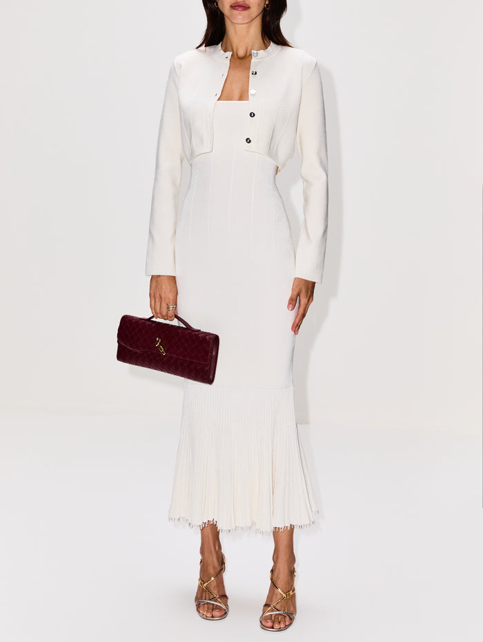 Atalanta Cardigan,GALVAN,WHITE,Image 1
