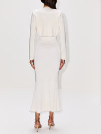 Atalanta Cardigan,GALVAN,WHITE,Image 3