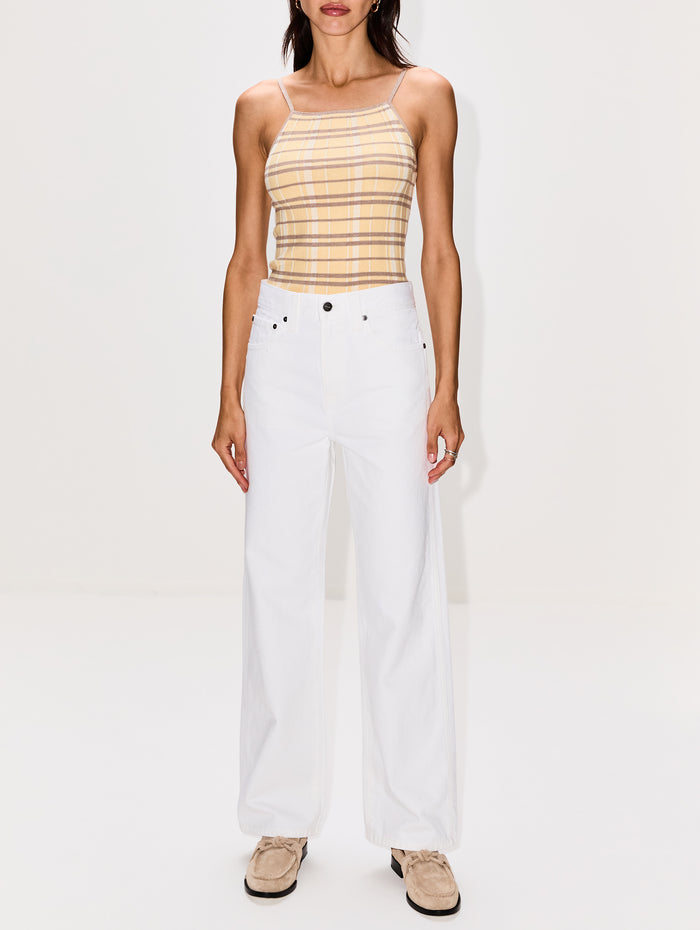 Plaid Tank Top,GUEST IN RESIDENCE,BUTTER COMBO,Image 1