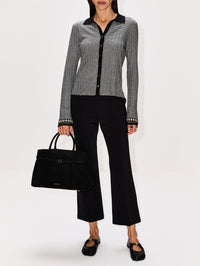 Fine Stripe Shirt,GUEST IN RESIDENCE,BLACK/CREAM,Image 2