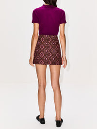Fall Skirt,VANESSA BRUNO,MULTICO/ROSE,Image 4