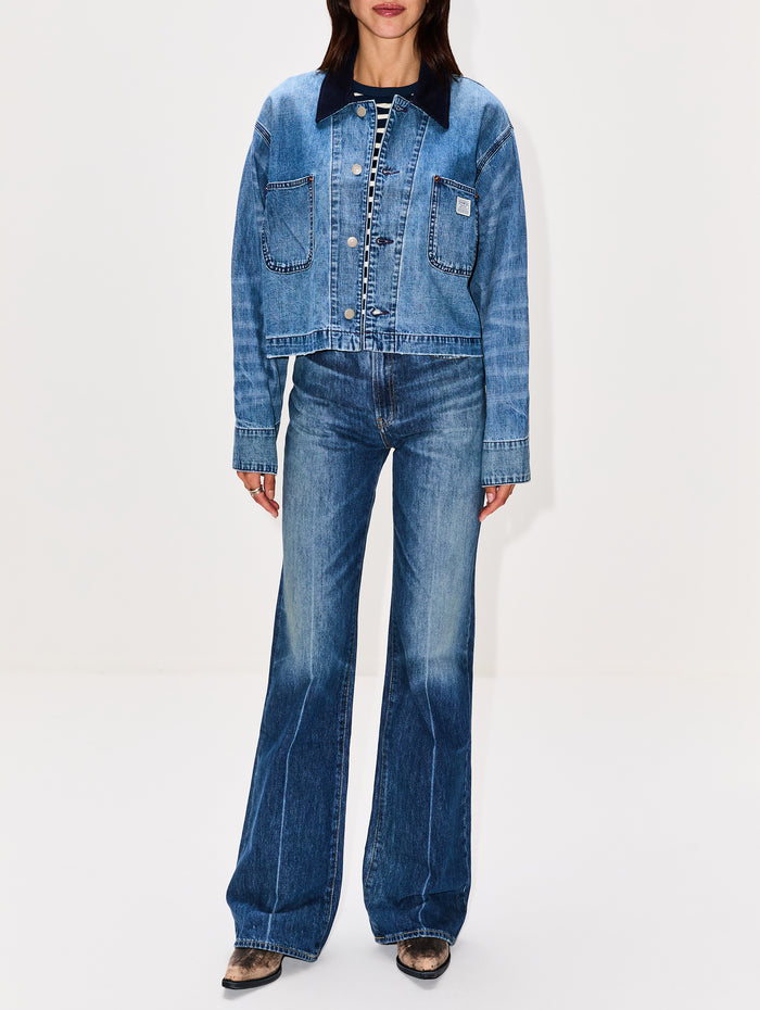 Cropped Chore Jacket,DENIMIST,GALTON INDIGO,Image 1