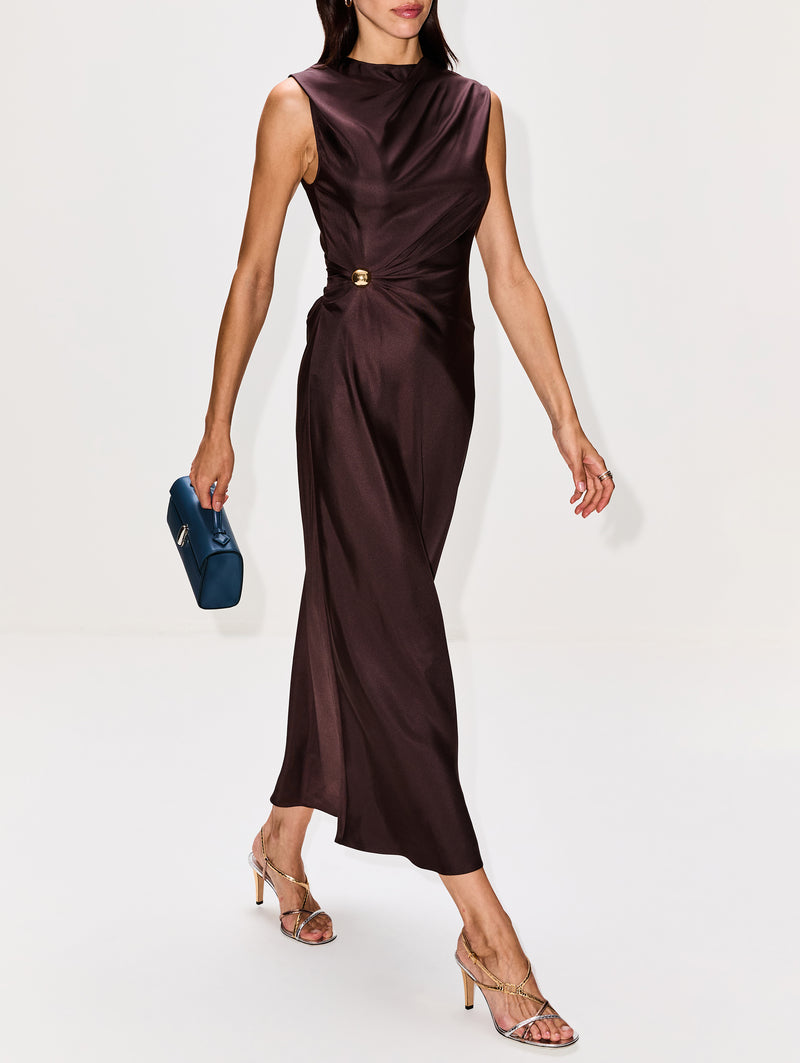 Roan Sleeveless Draped Dress