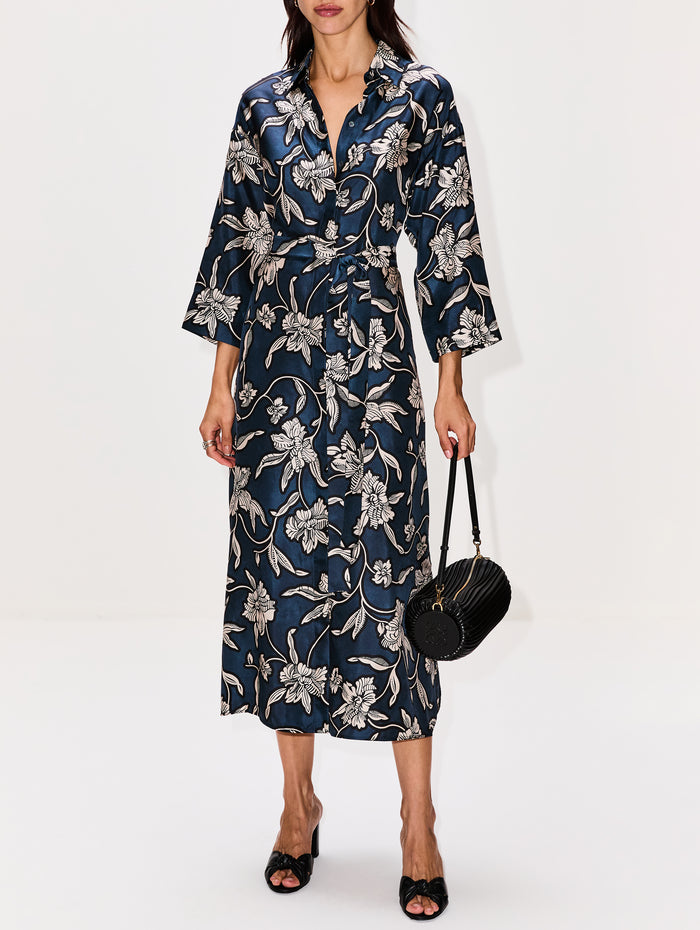 Peonia Dress,MAX MARA,MIDNIGHT BLUE,Image 1