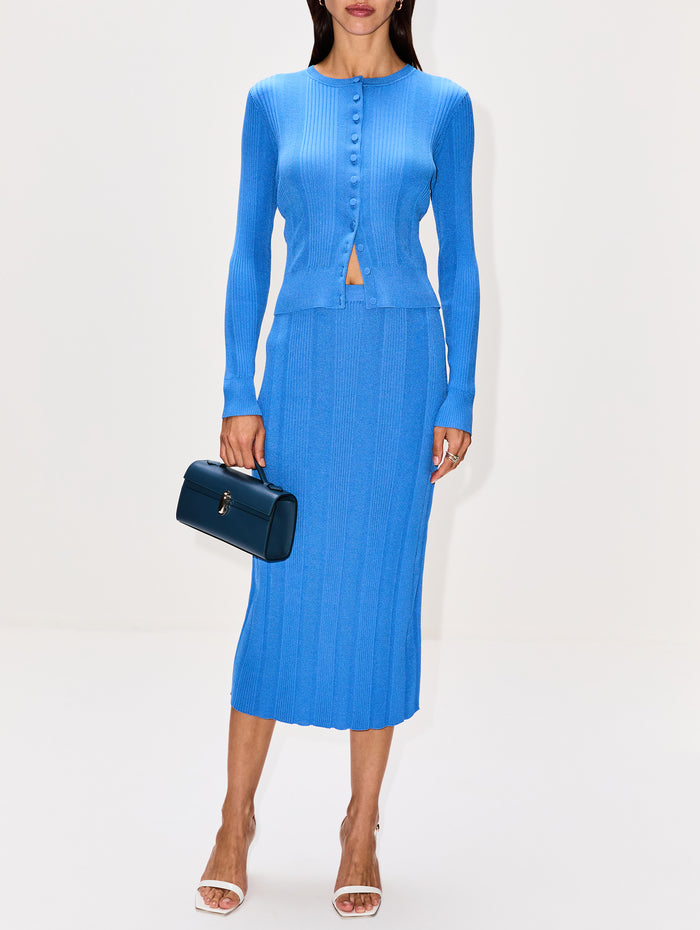 Ryanne Skirt,PROENZA SCHOULER,BLUE,Image 1